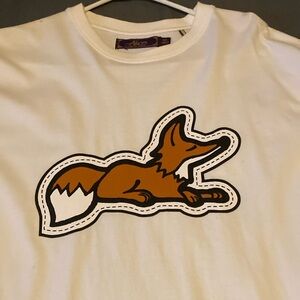 Akoo White Shirt with Brown Fox Design